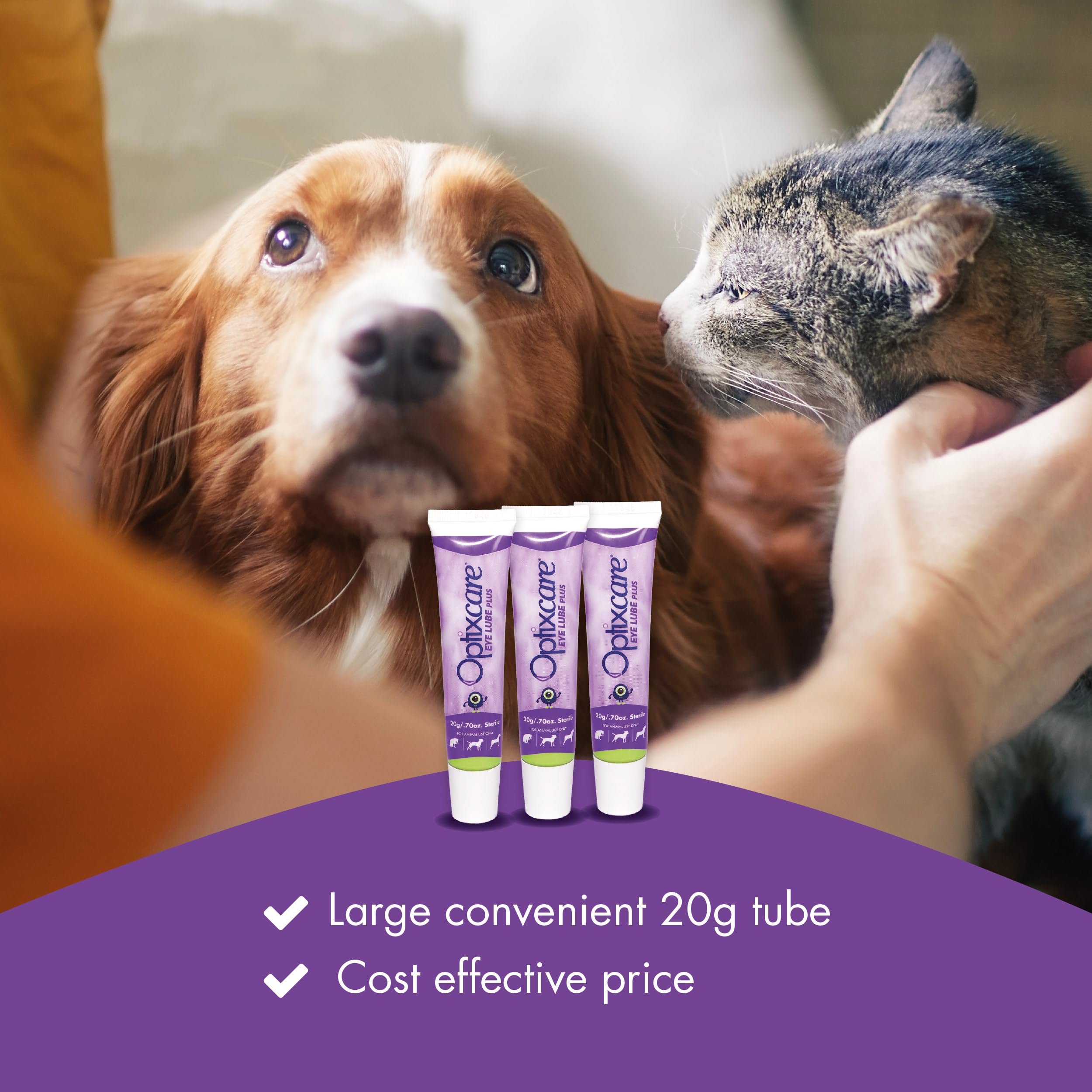 OptixCare Eye Lube Plus 20g dropper tip for precise application