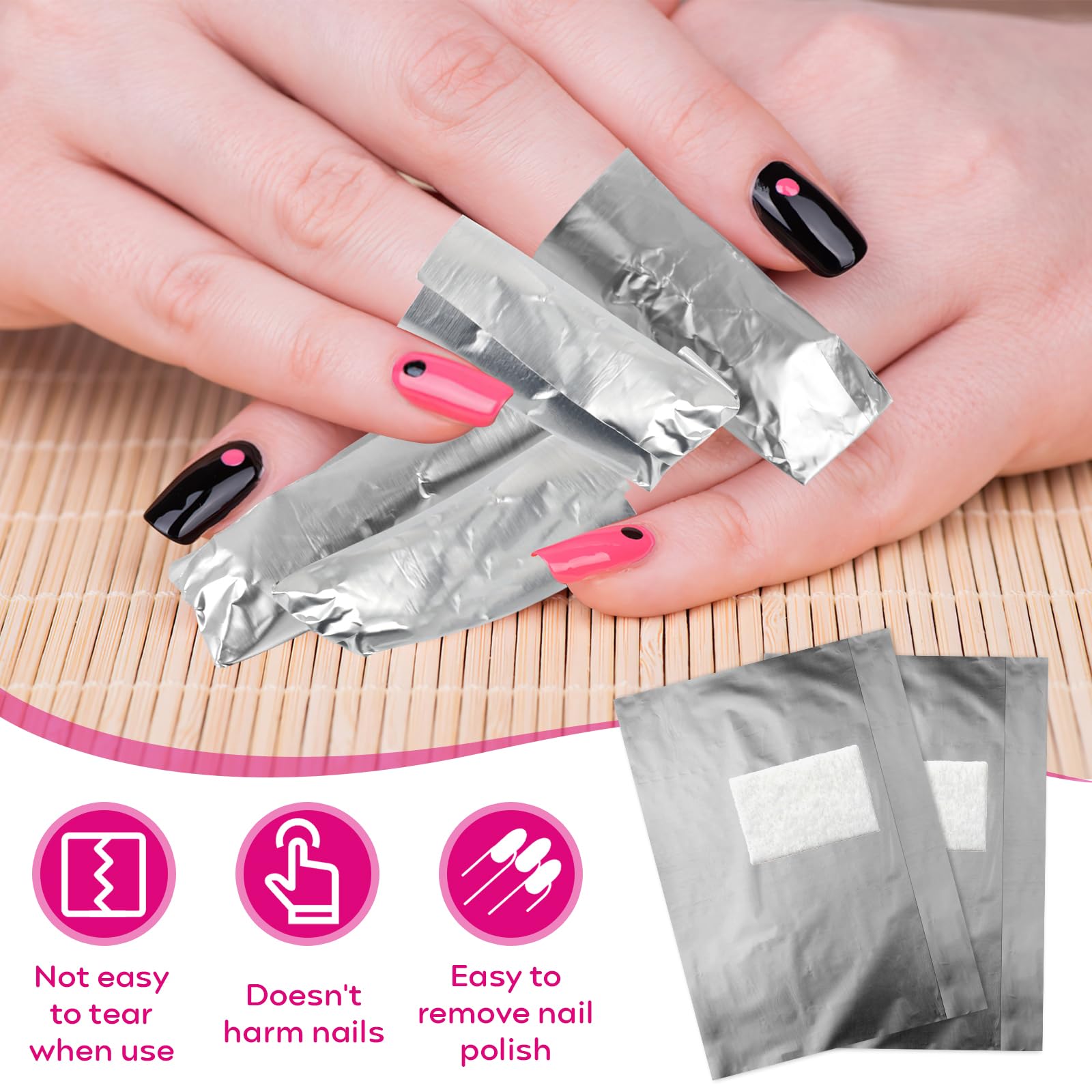 Opvixi foil wraps allow 10-15 minute soak-off for gel polish