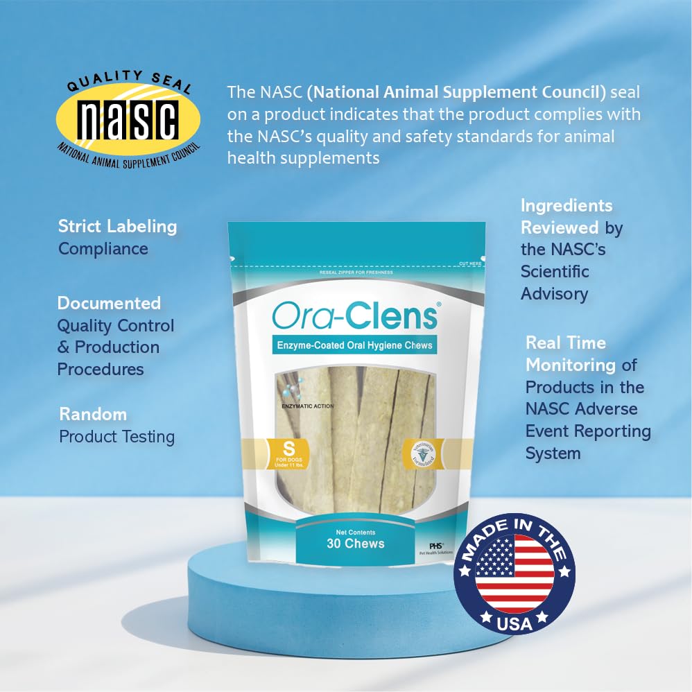 Ora-Clens packaging showing 30 chews for regular use