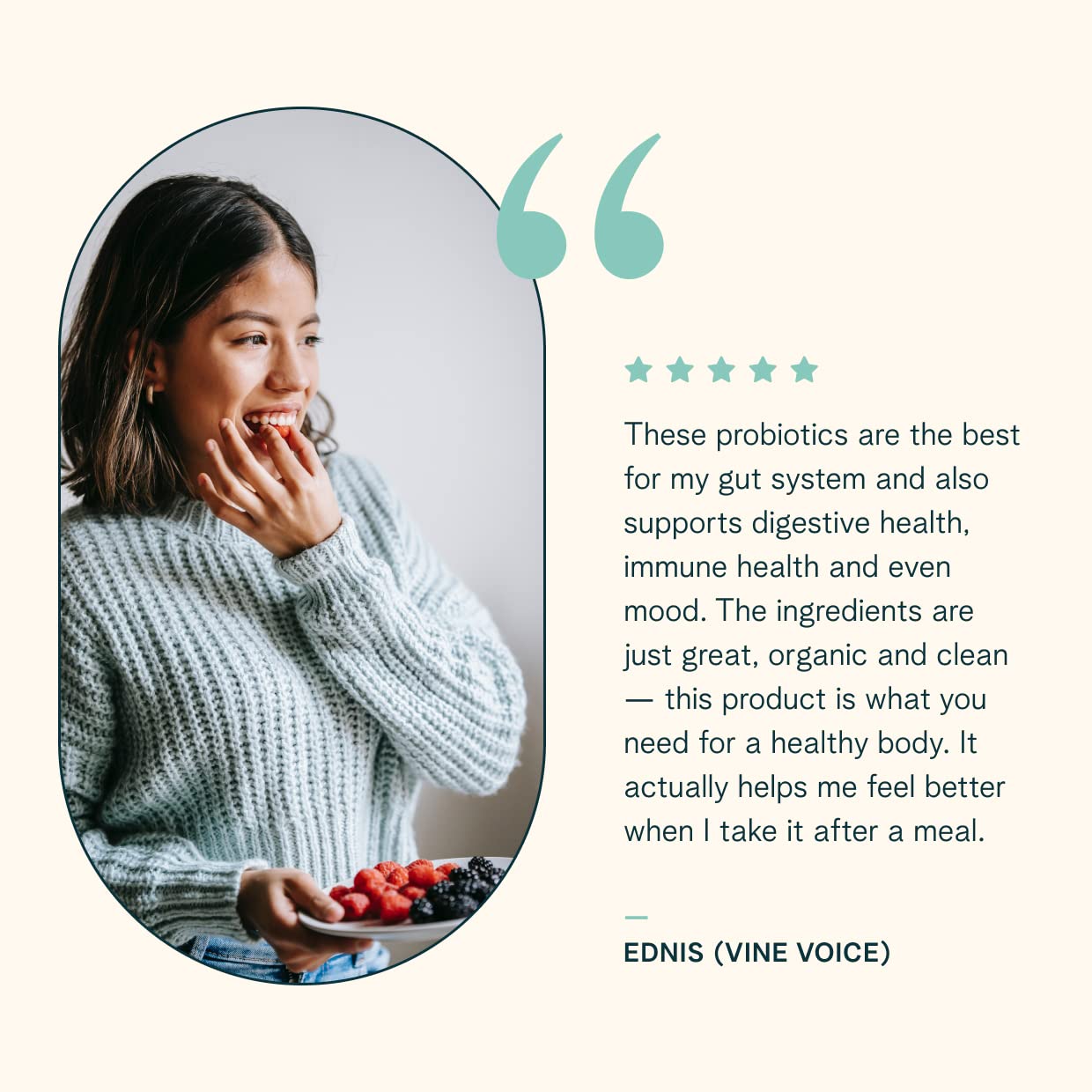 Ora Organic Probiotics digestive health use-case bottle communicates daily routine gut-support potential