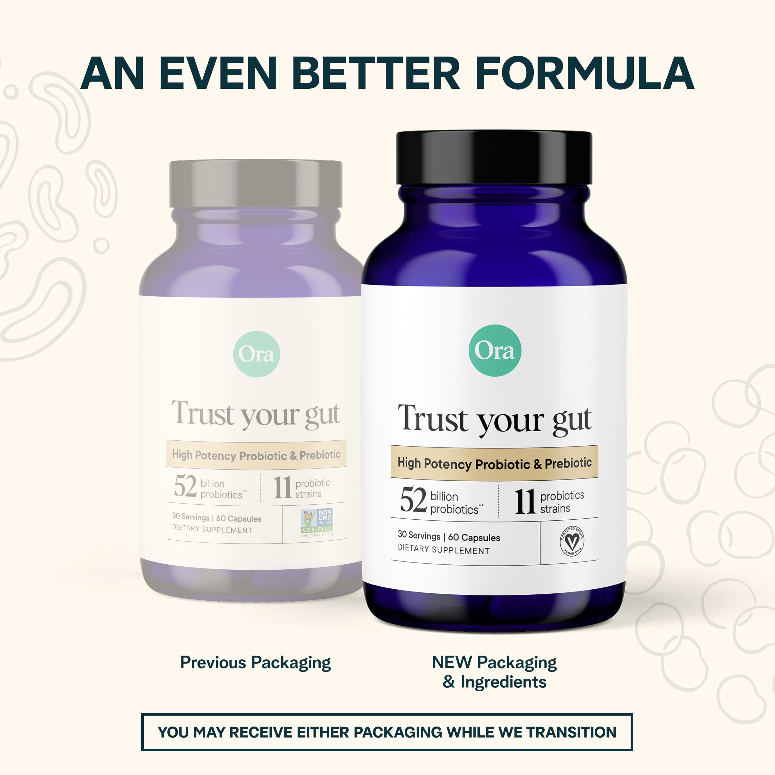 Ora Organic Probiotics no refrigeration needed keeps probiotic power ready at room temperature