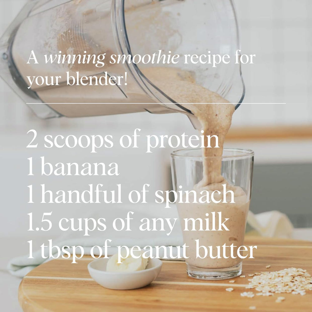 Ora Organic vanilla protein closeup highlights digestive enzymes for better absorption.