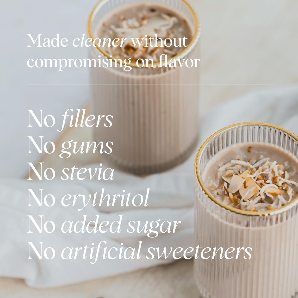 Ora Organic vanilla protein closeup reveals vibrant superfoods mix for nutrition.