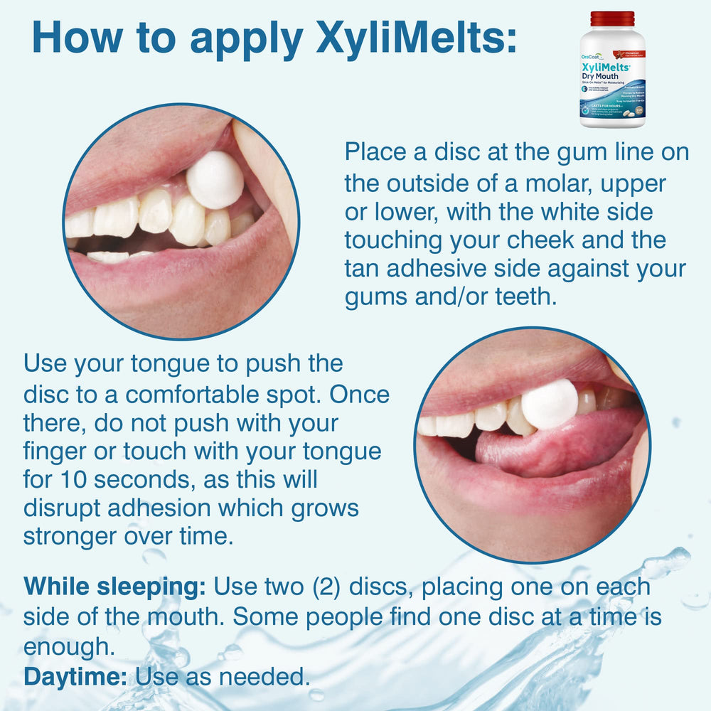 Oracoat XyliMelts adheres to gums for lasting comfort