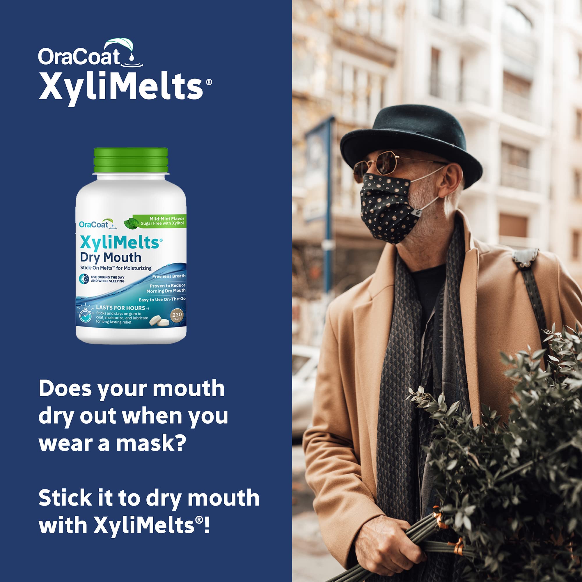 Oracoat XyliMelts mint flavor discs refreshing mouth