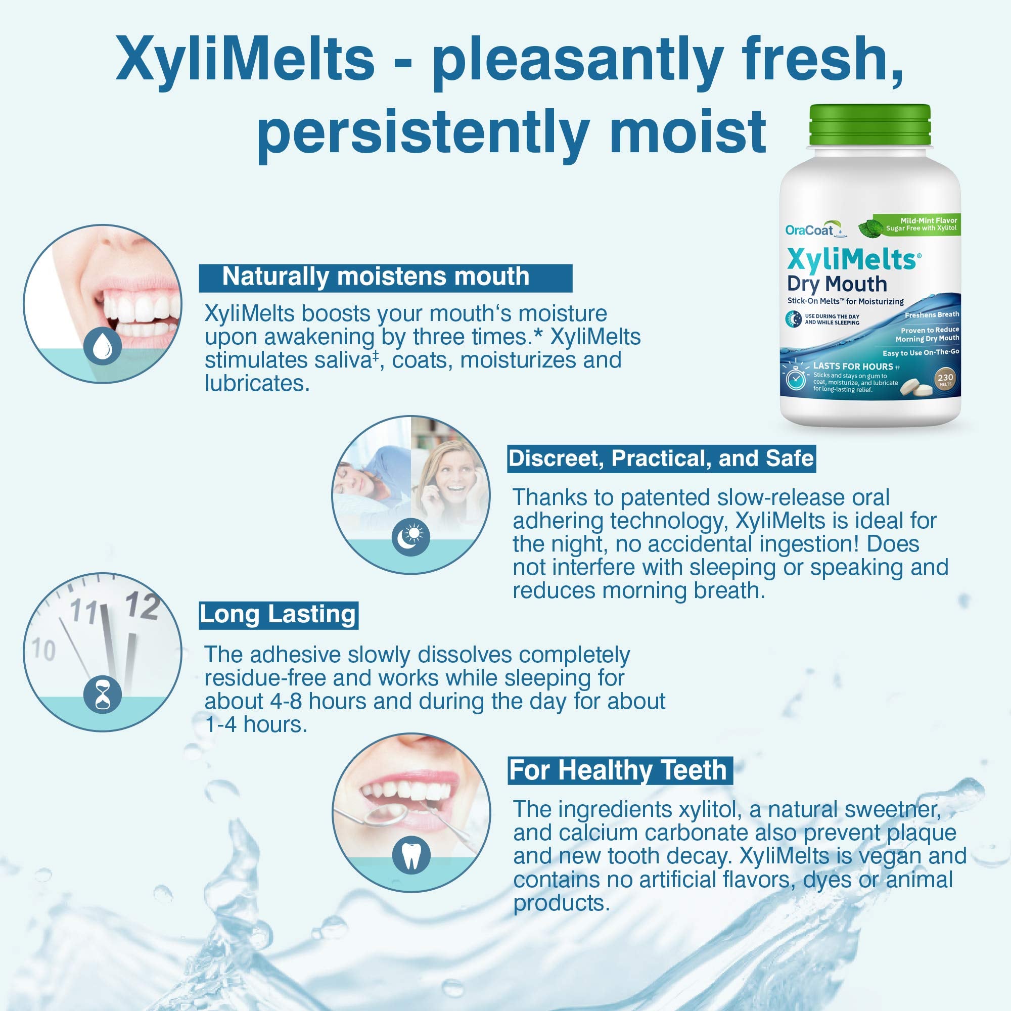 Oracoat XyliMelts sugar-free with Xylitol supporting breath care