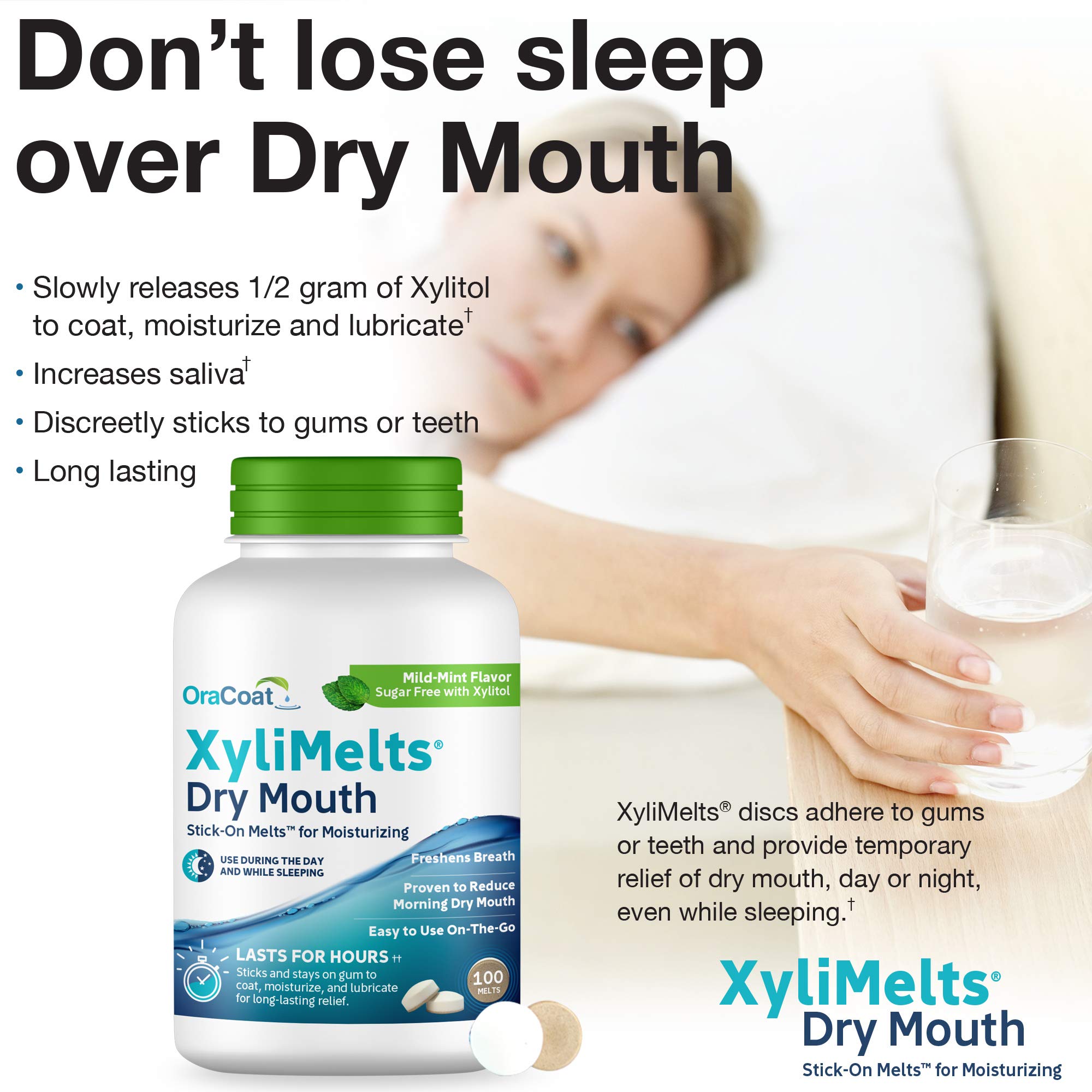 Compact blister-pack makes Oracoat XyliMelts ideal for travel.