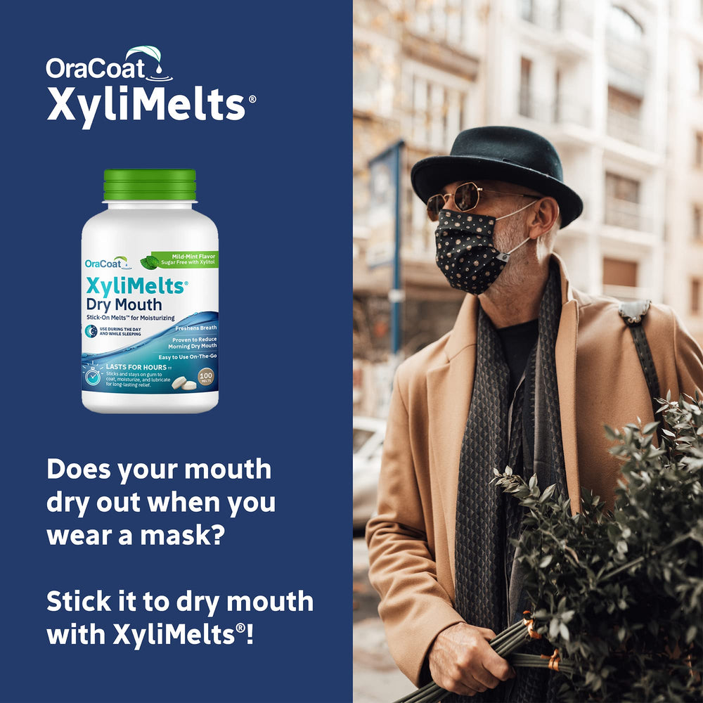 On-the-go Oracoat XyliMelts provide dry mouth relief anywhere.