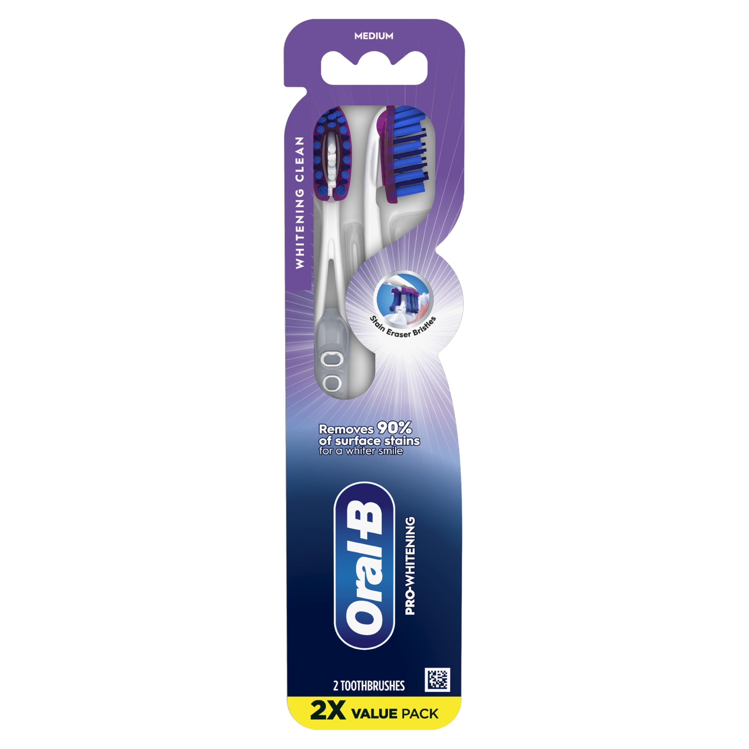 Oral-B 3D White in-use shot highlighting stain removal and whitening potential.