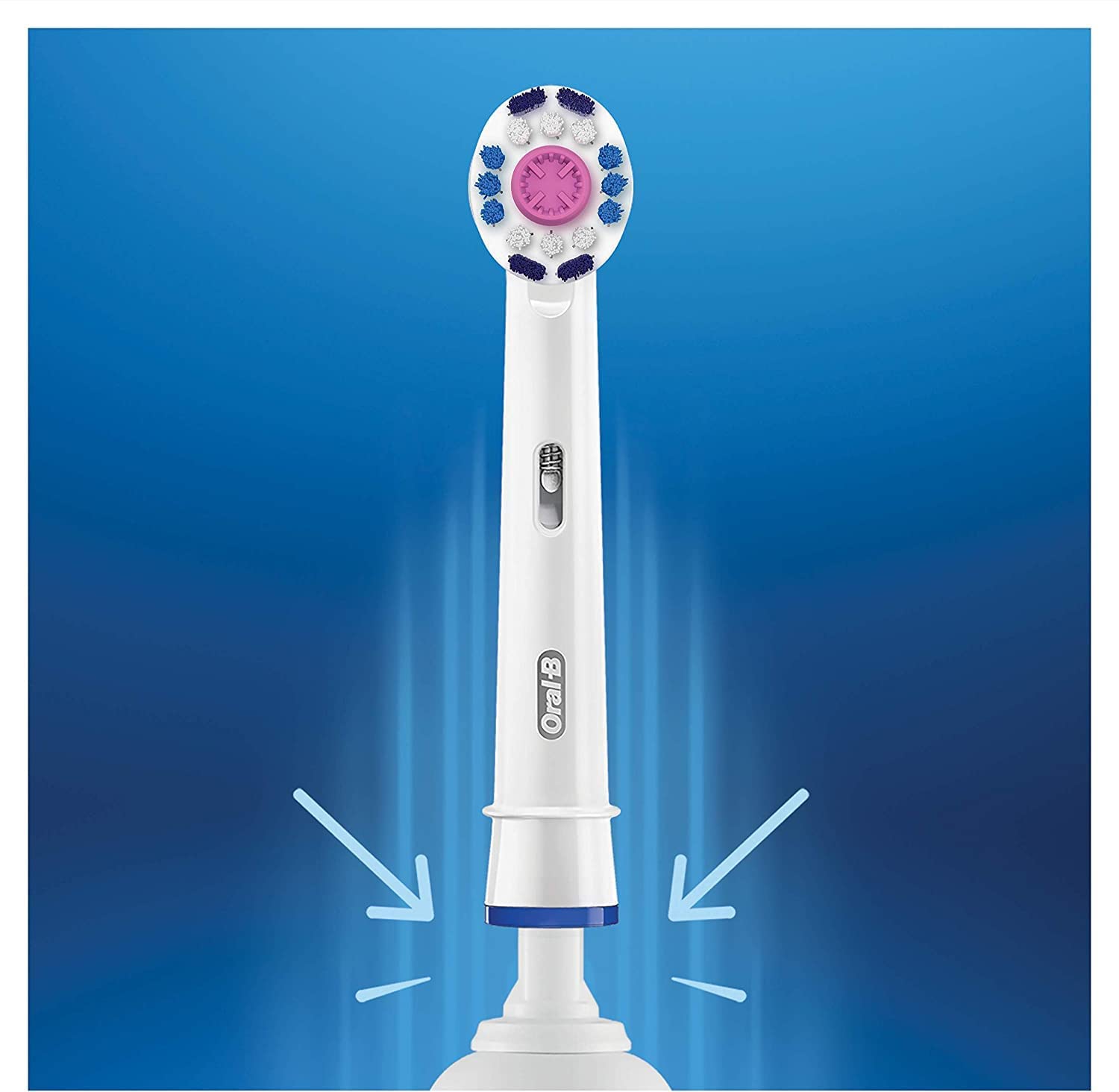 Oral-B 3D White indicator bristles fade to signal replacement