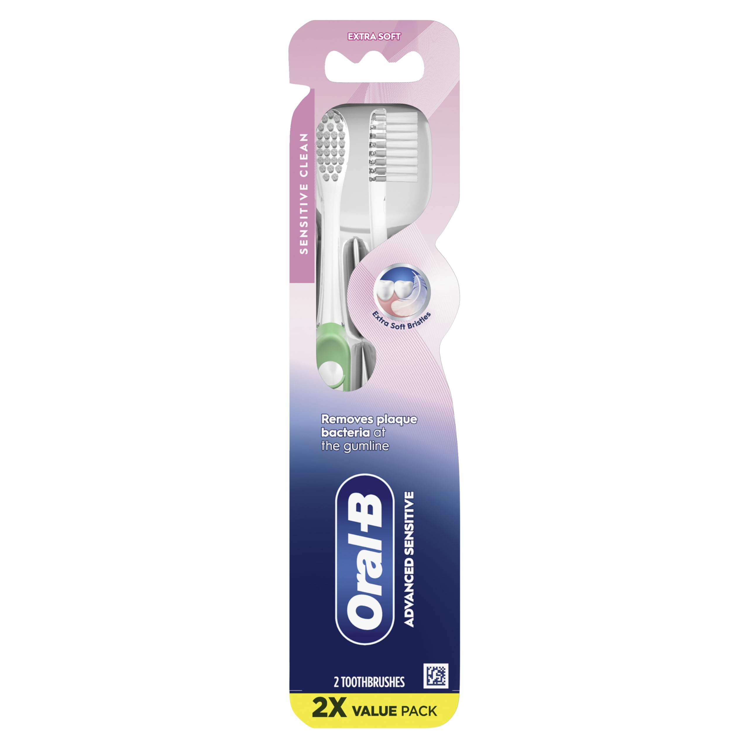 Oral-B Advanced Sensitive brushes in multiple colors for households.