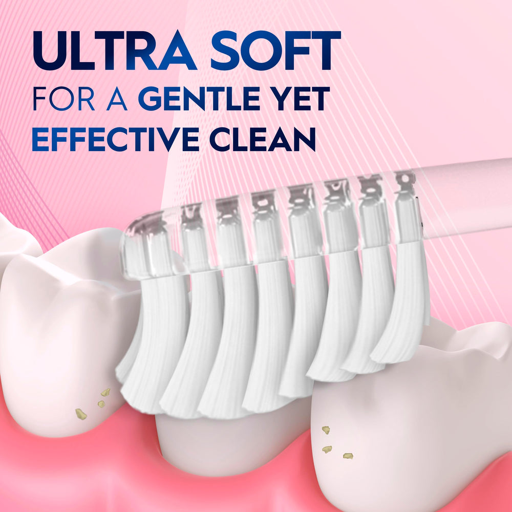 Oral-B Advanced Sensitive ultra-soft bristles for gentle, effective cleaning.