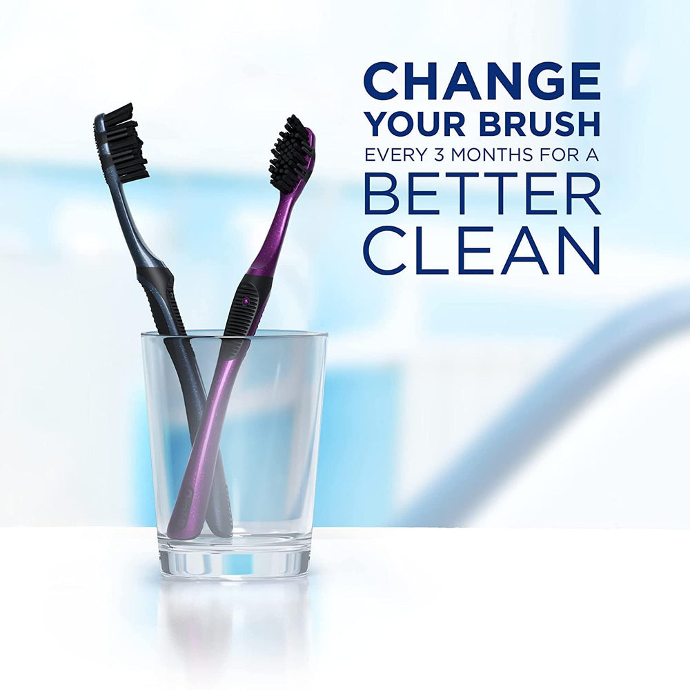 Oral-B Charcoal toothbrush soft 4-pack suitable for family use.