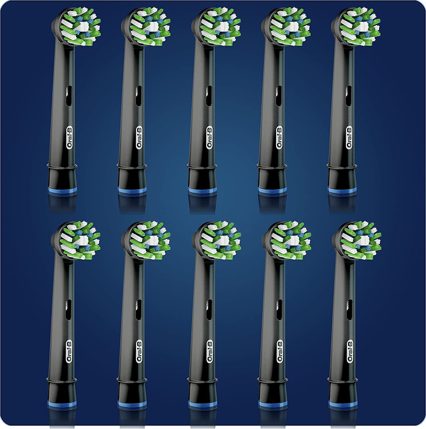 CleanMaximiser technology turns green bristles yellow when replacement is due.