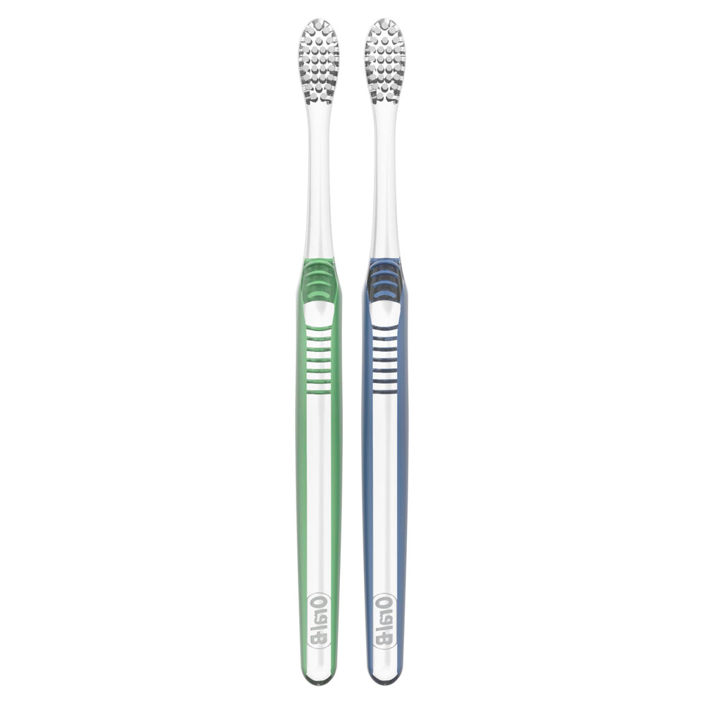 Oral-B Crest-compatible brushing with Crest toothpaste for enhanced results.