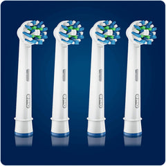 Oral-B Cross Action heads on white background showcasing packaging