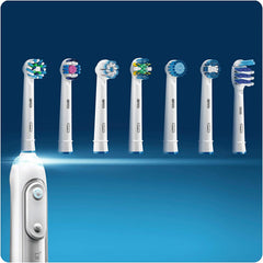 Oral-B Cross Action heads close view shows compatibility with Oral-B handles
