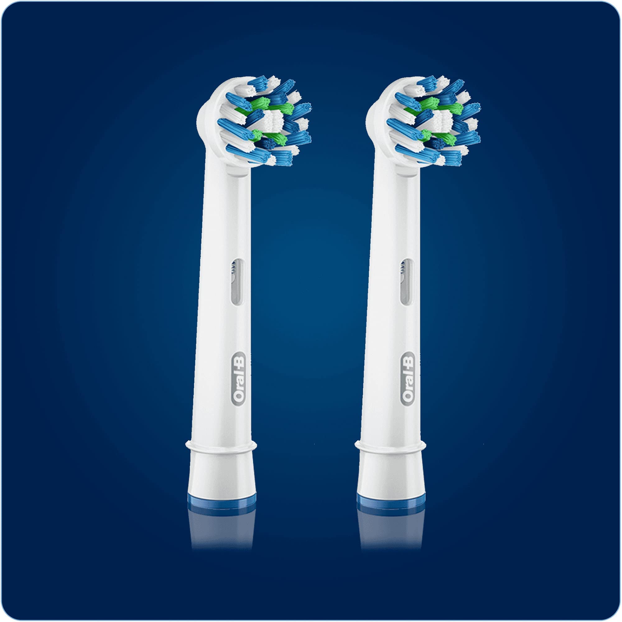 Oral-B CrossAction bristles at 16 degrees clean along the gumline