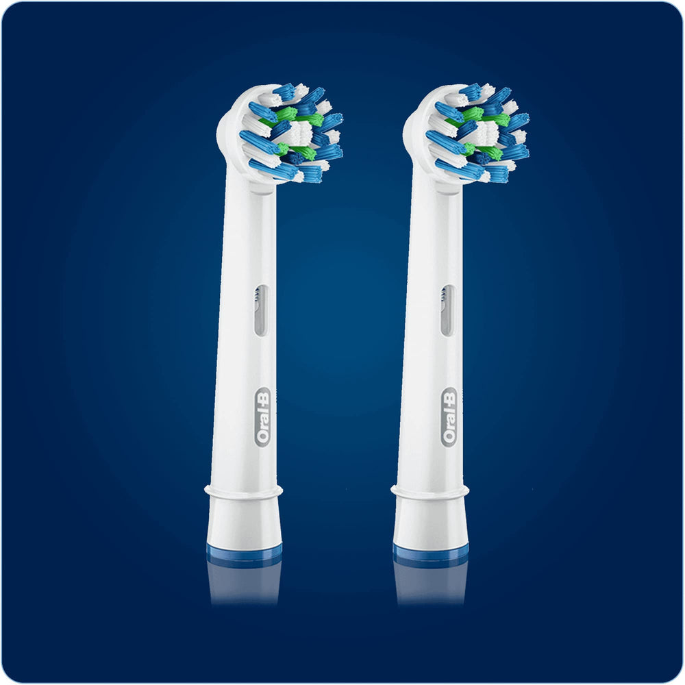 Oral-B CrossAction bristles at 16 degrees clean along the gumline