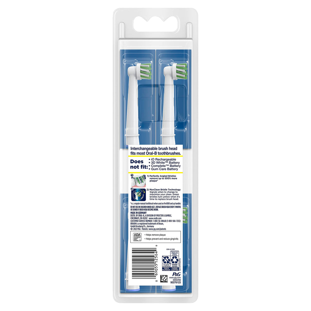 Oral-B CrossAction head on a toothbrush handle ready for use