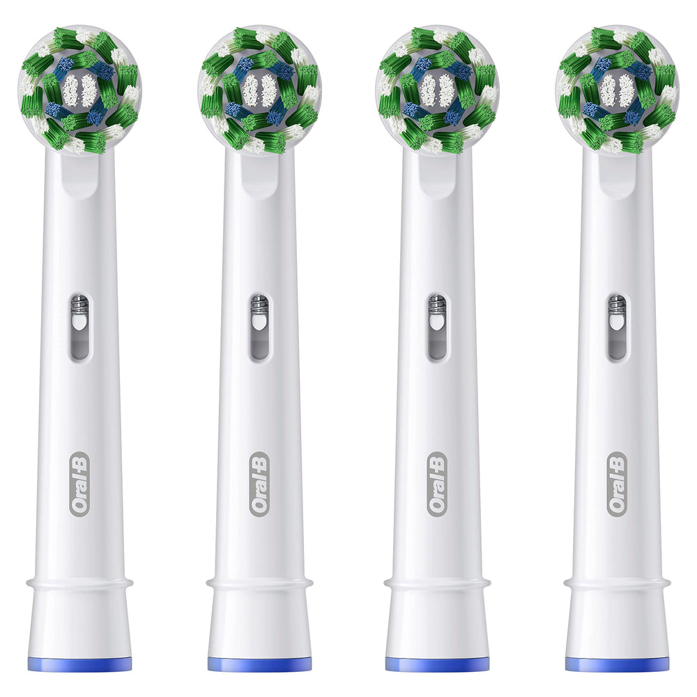 Oral-B CrossAction head designed to help remove more plaque vs manual brushing