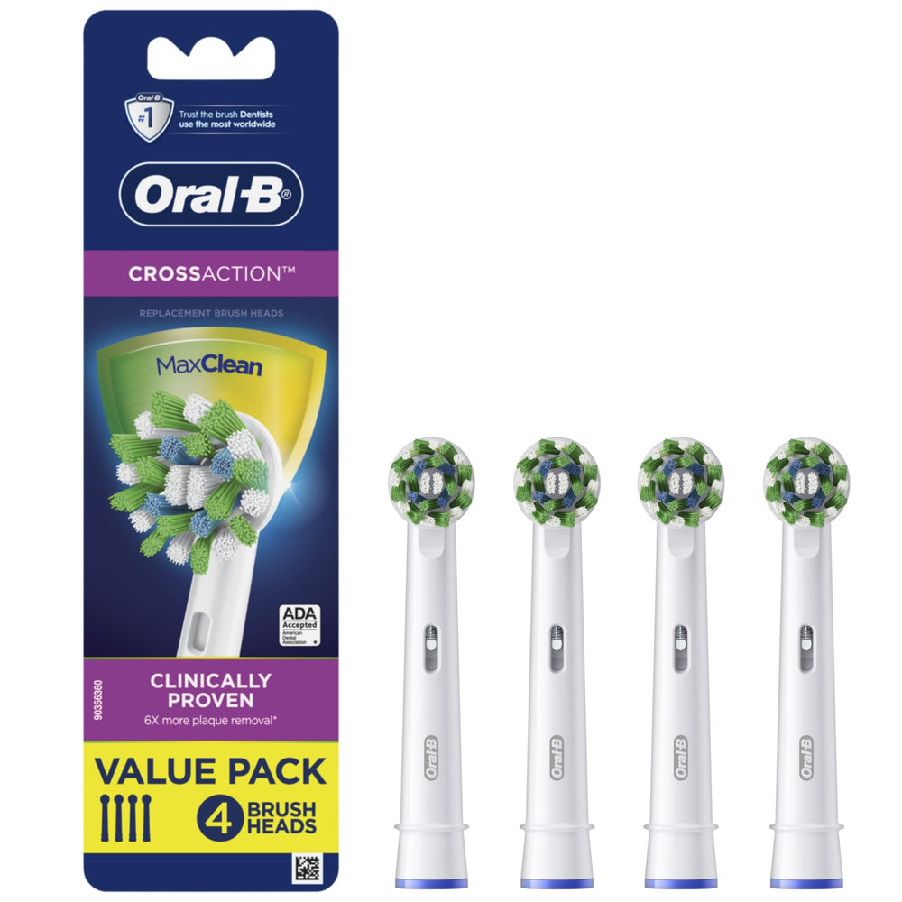 Oral-B CrossAction replacement head with angled bristles for deeper clean
