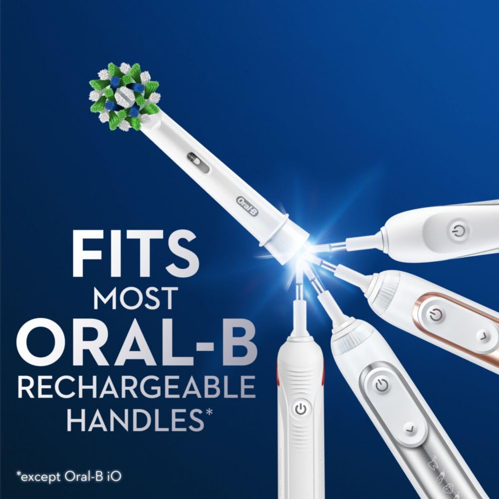 Oral-B CrossAction round head design for tooth-by-tooth coverage