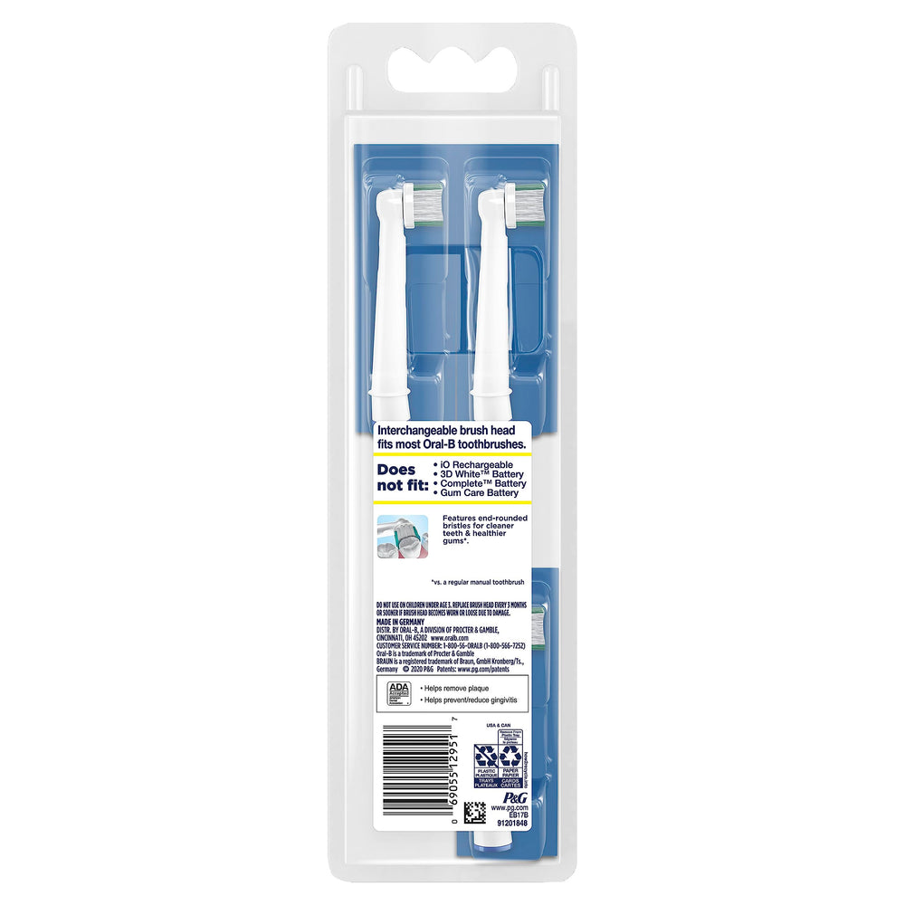 Oral-B Daily Clean head shown with replacement routine on a handle.