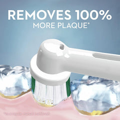 Oral-B Daily Clean round design for thorough tooth-by-tooth cleaning.
