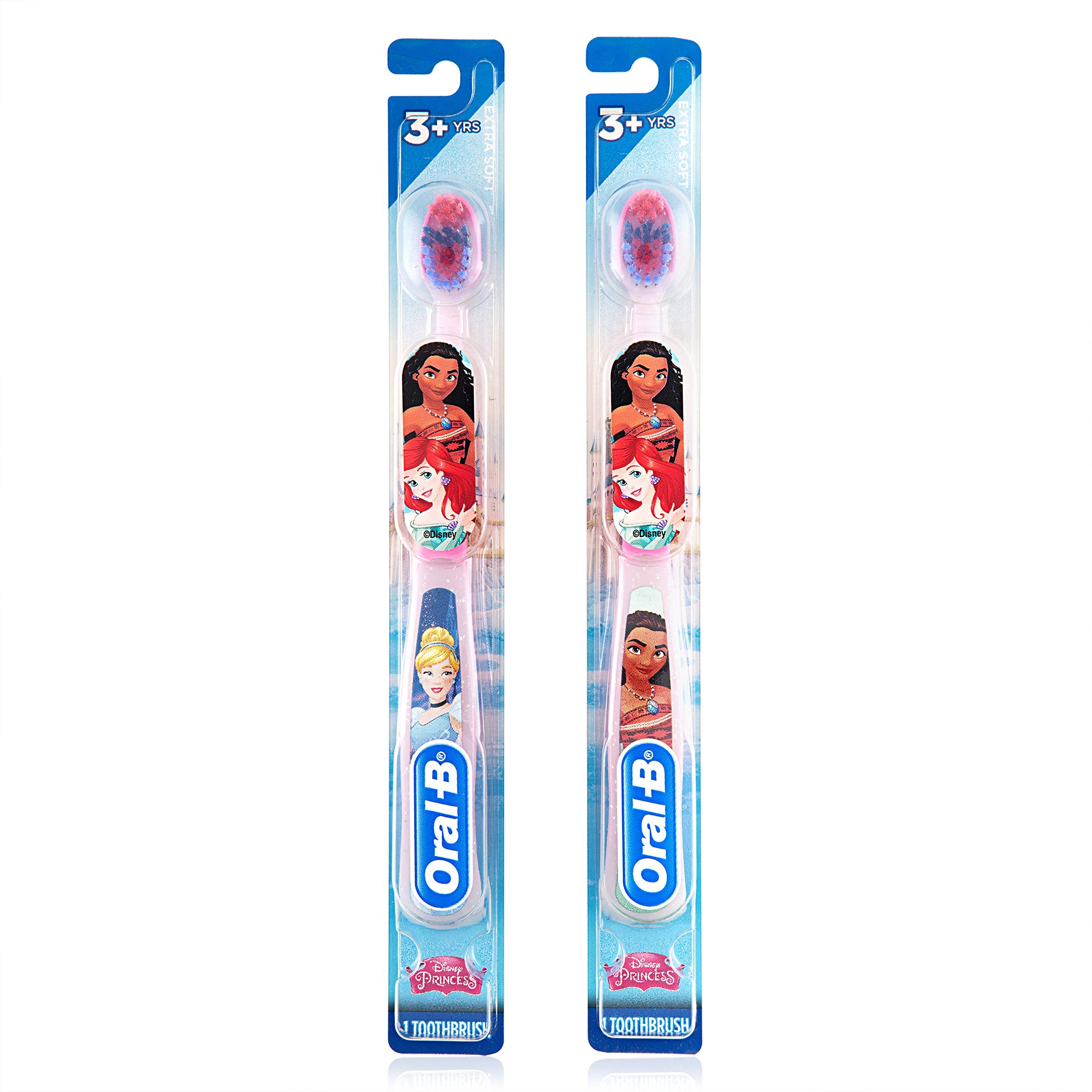 Oral-B princess brush showing easy-to-use grip for independent brushing.