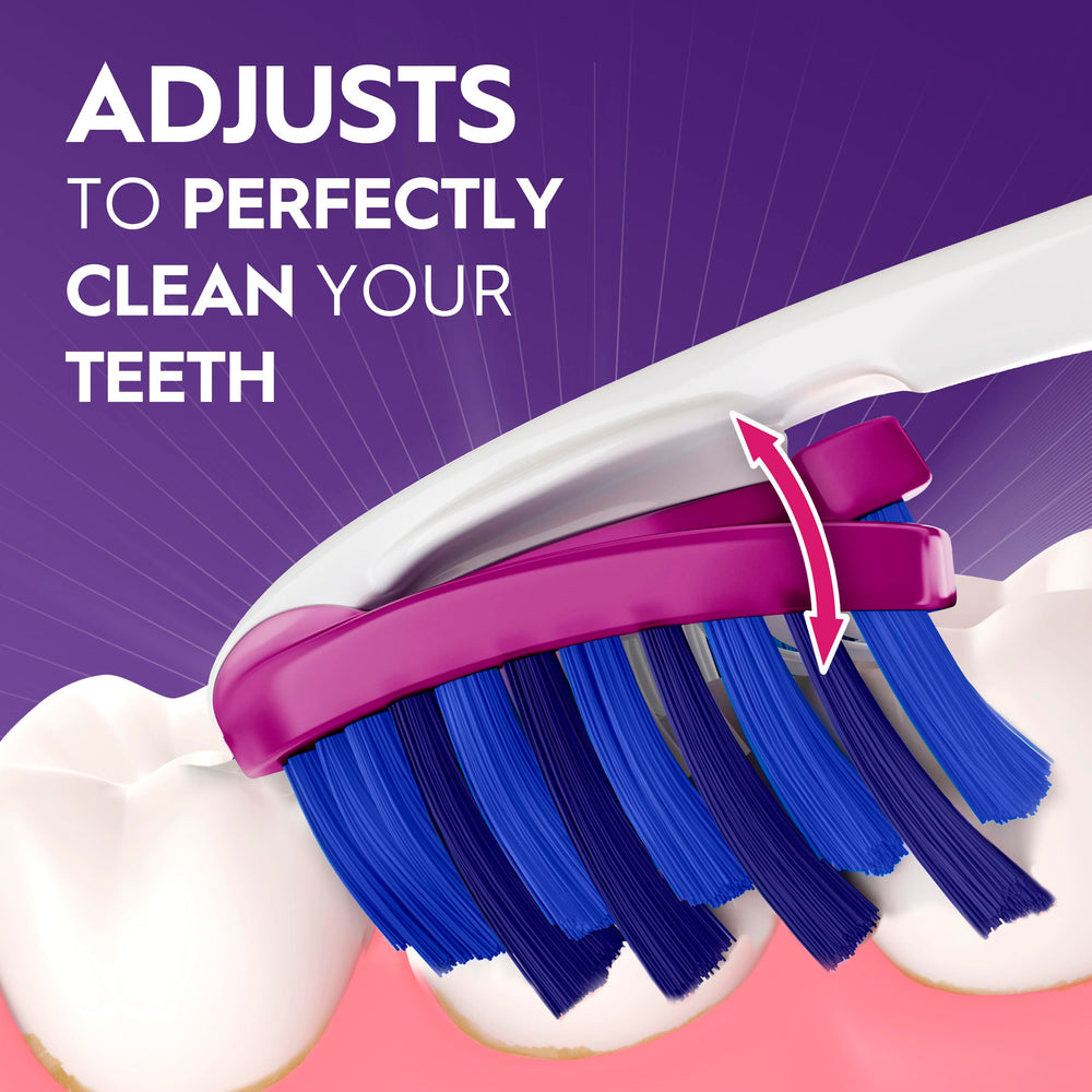 Oral-B enamel-safe bristles close-up for gentle daily use.