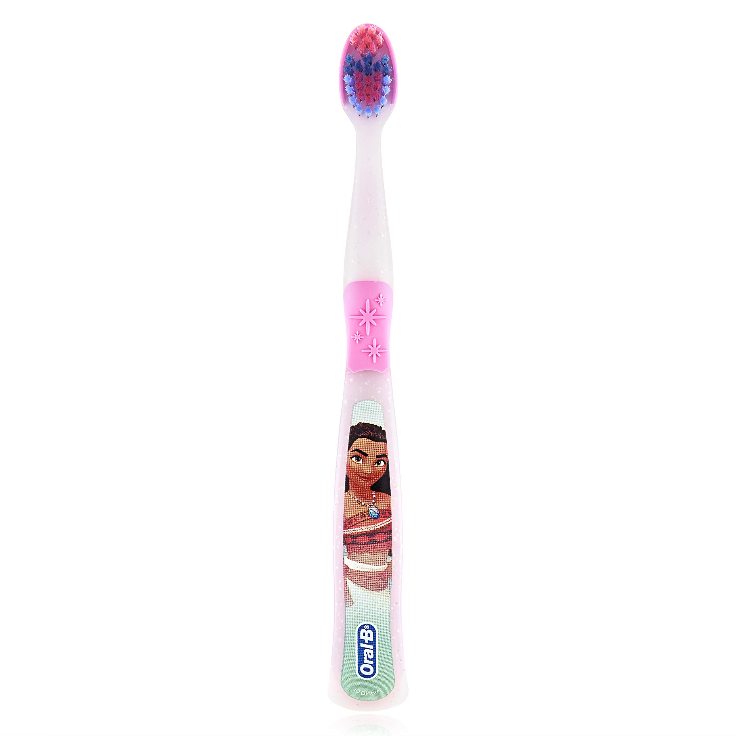 Oral-B battery powered brush in action showing effective cleaning with minimal effort.