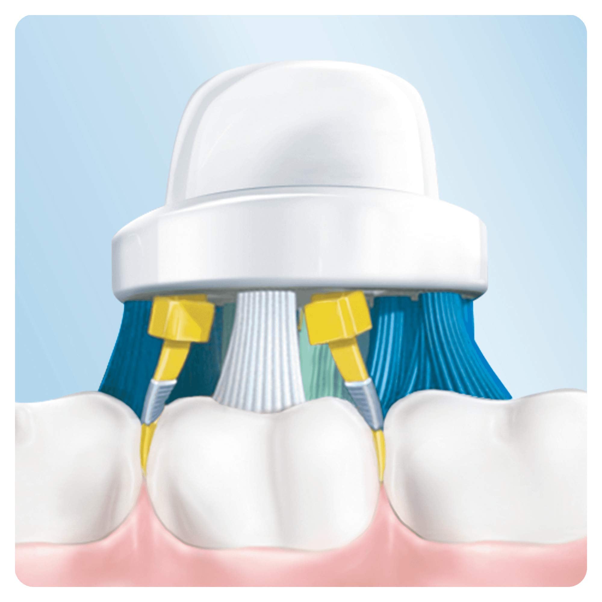 Oral-B Floss Action head plaque removal claim illustrated against manual brushing.