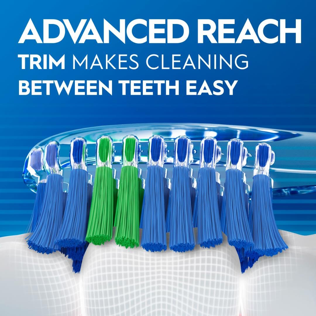 Oral-B Gentle End Rounded Bristles provide a soft touch on teeth and gums.