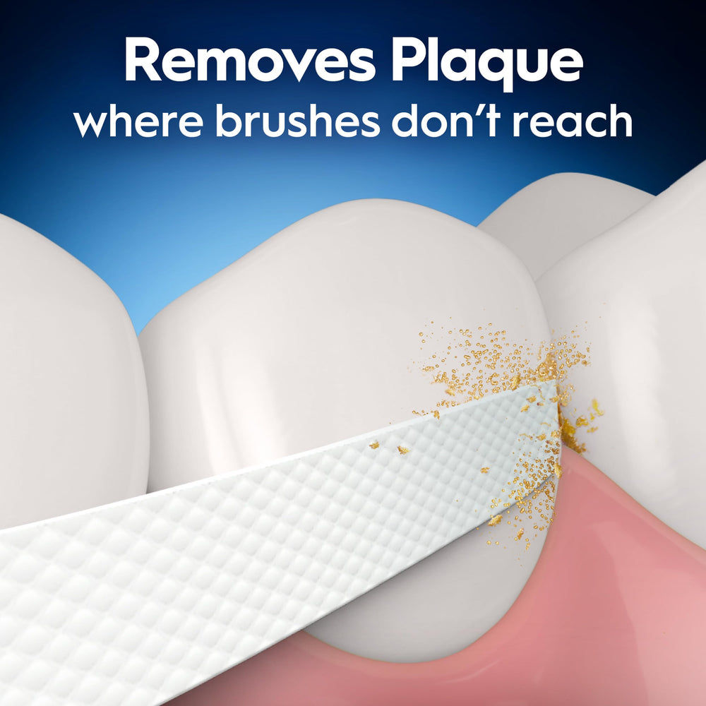 Two-pack packaging emphasizes value and long-lasting floss supply.