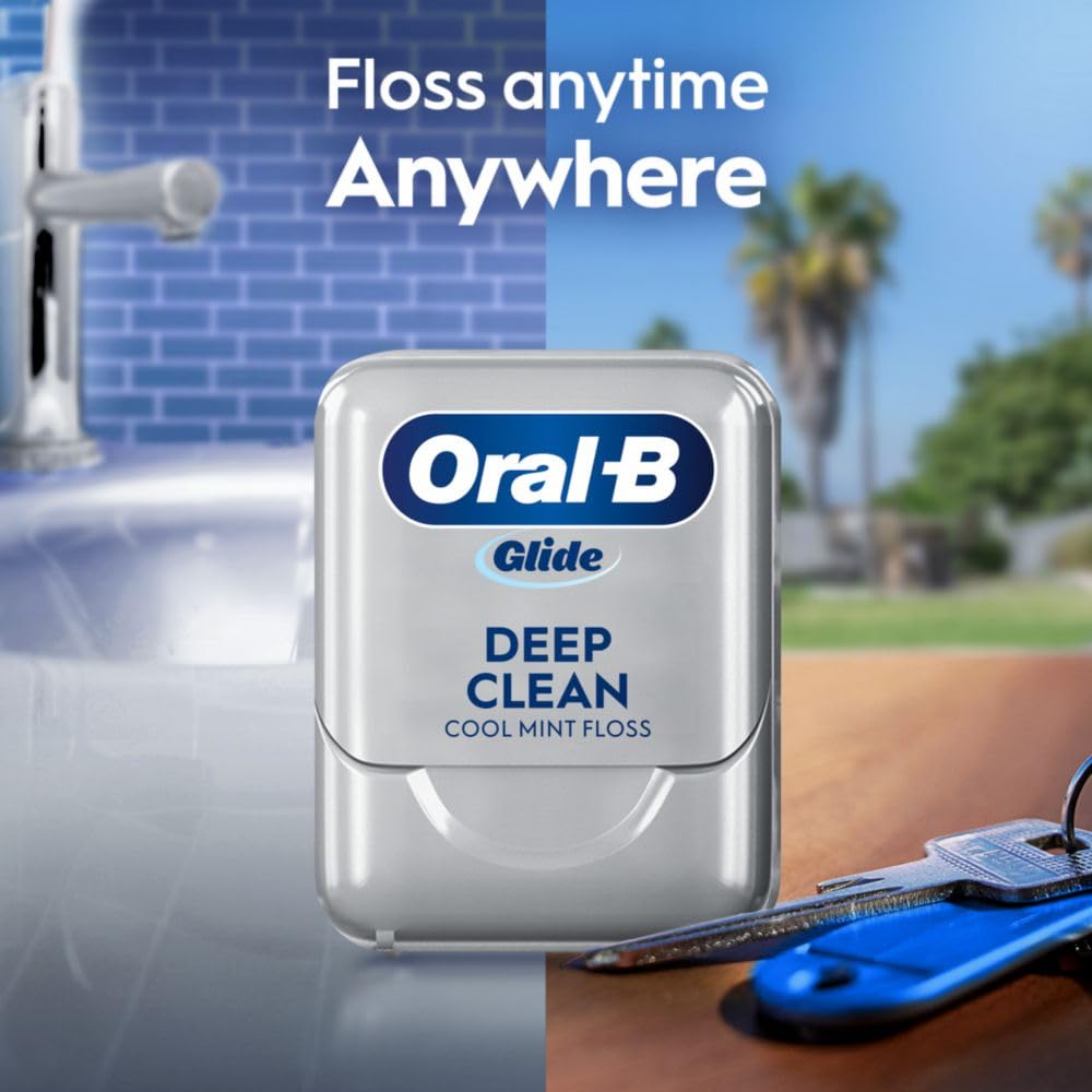 Oral-B Glide Deep Clean floss natural wax coating for grip