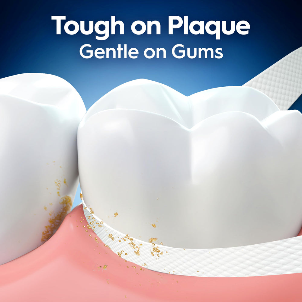 Oral-B Glide floss near-between-teeth concept demonstrating cleaning