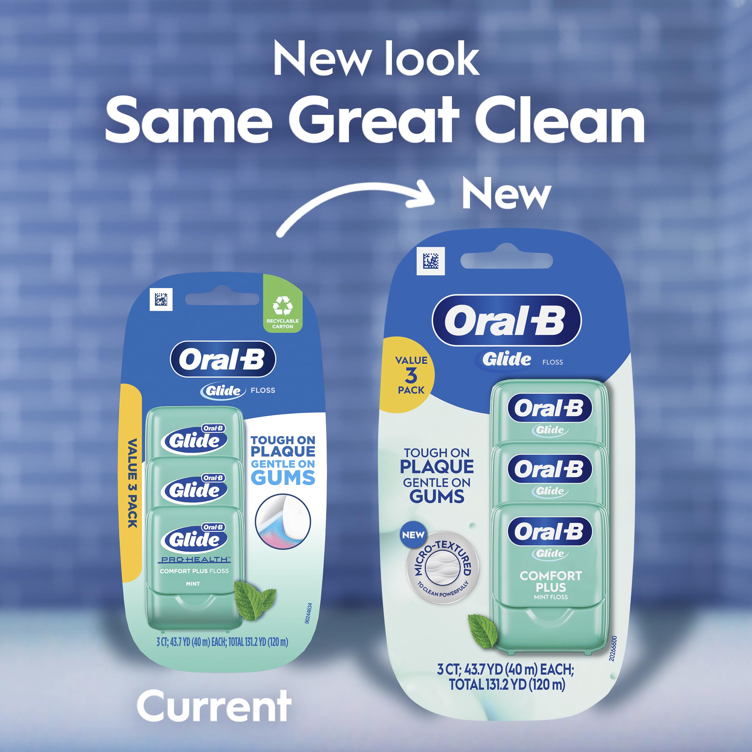 Oral-B Glide refreshing mint scent after use captured