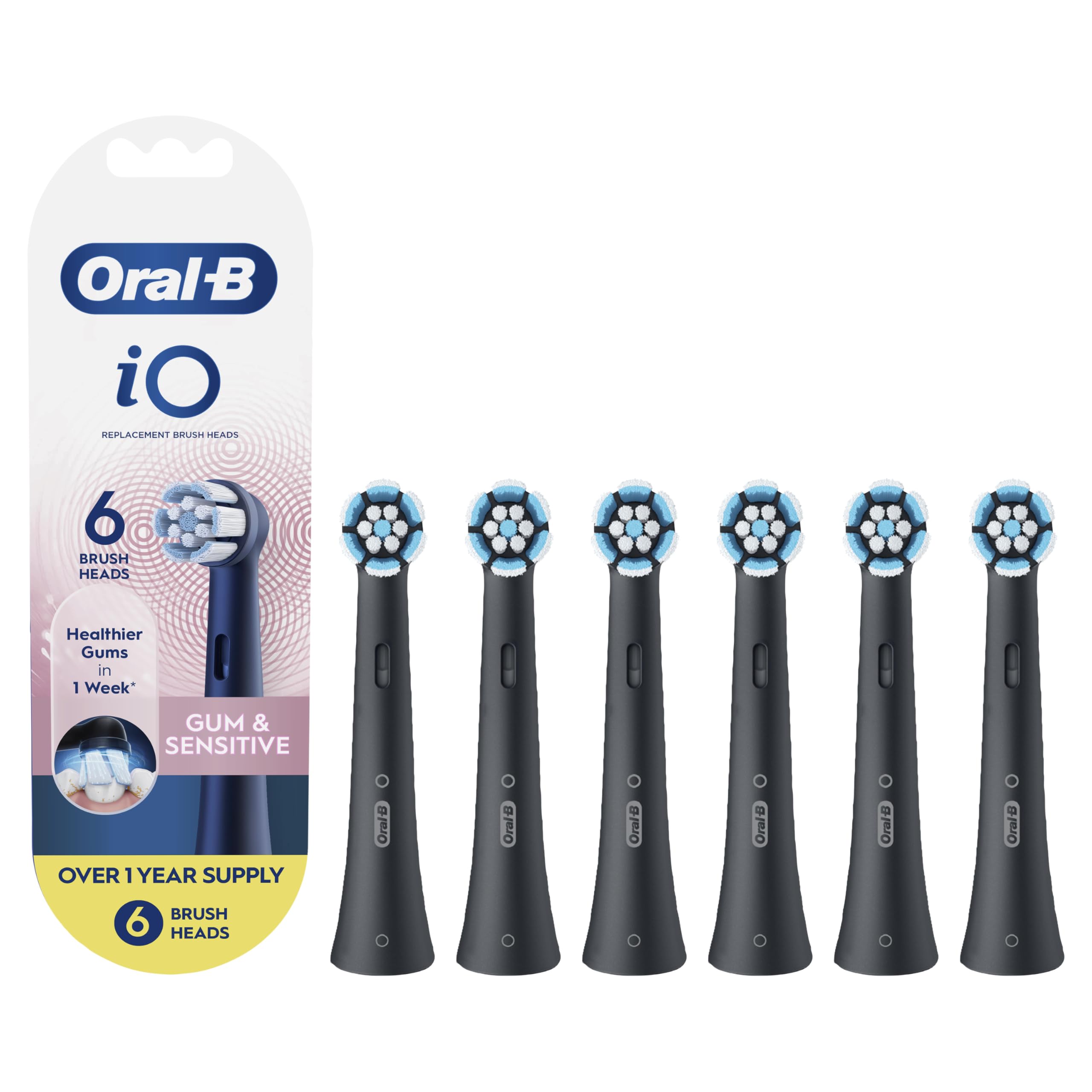 Oral-B iO Gentle Care replacement heads with ultra-soft bristles for sensitive teeth