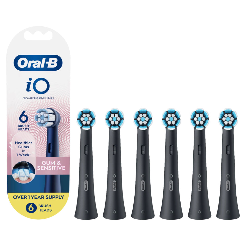 Oral-B iO Gentle Care replacement heads with ultra-soft bristles for sensitive teeth