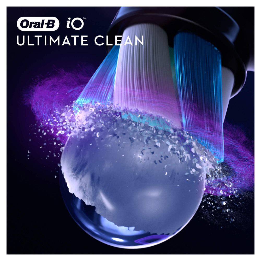 Oral-B iO tuft-in-tuft bristles at a 16-degree angle.