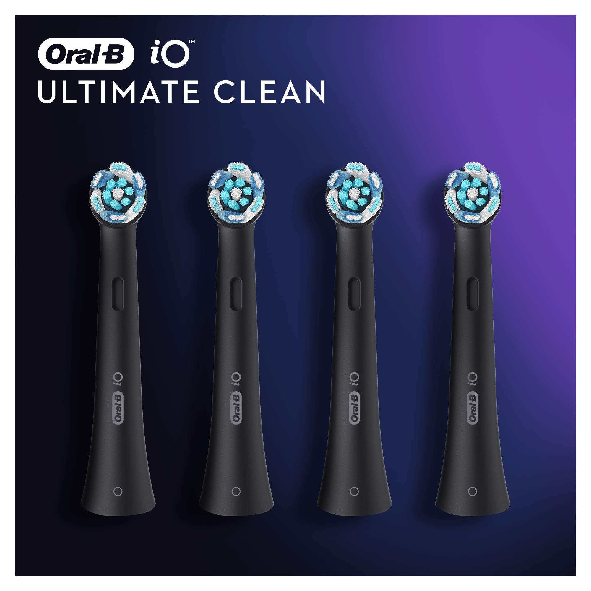 Oral-B iO dense bristles close-up for effective cleaning.