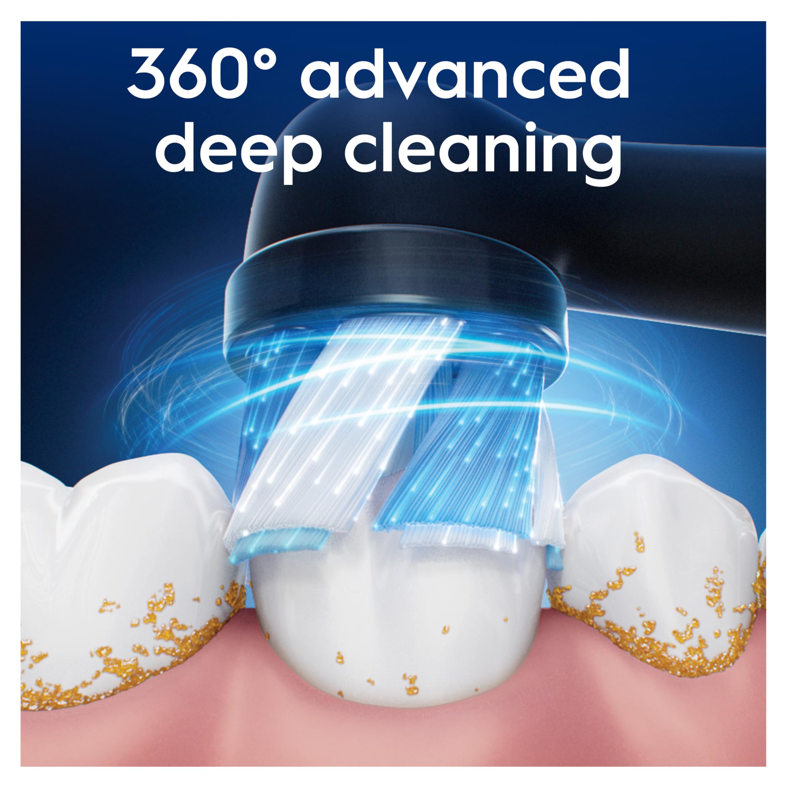 Oral-B iO Ultimate Clean head with round brush surround for each tooth