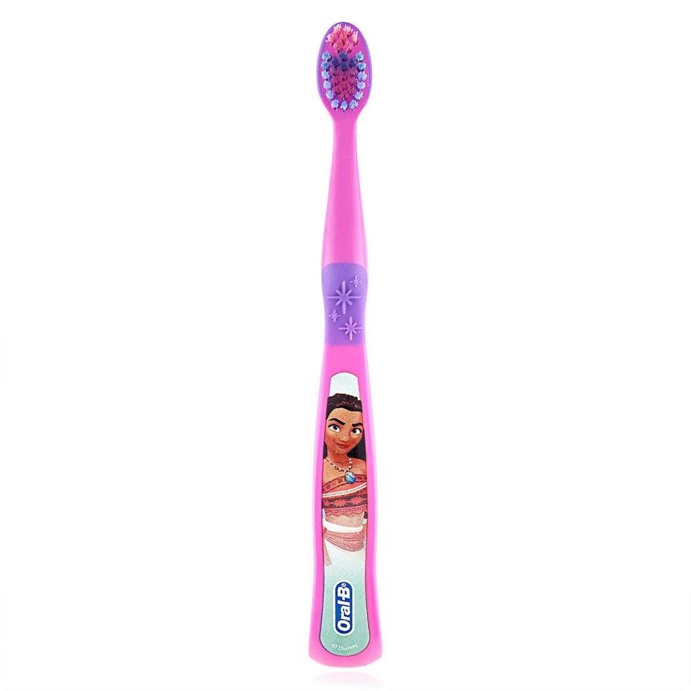 Oral-B Princess characters brush displaying Disney designs, encouraging kids to brush daily.