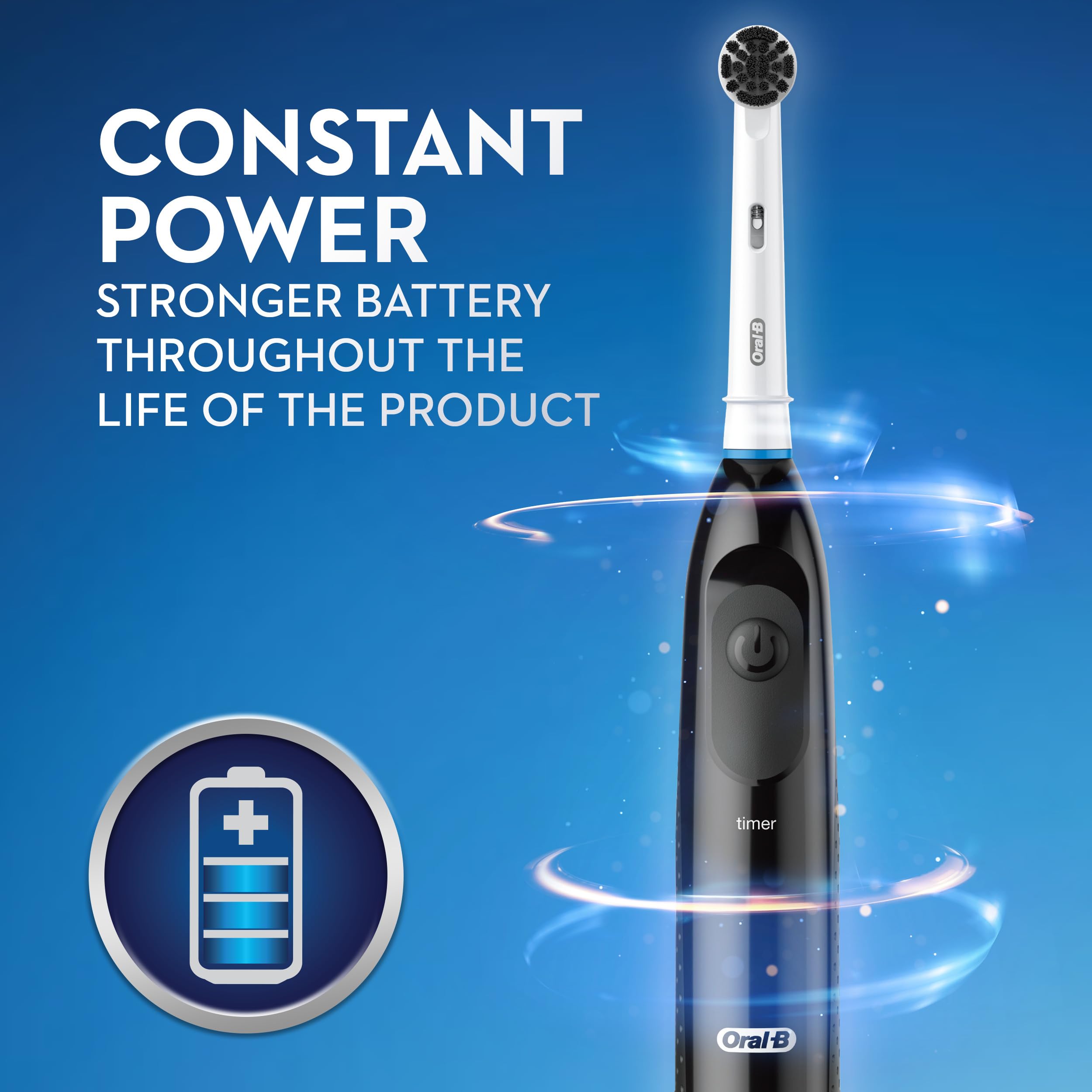 Brand packaging of Oral-B Pro 100 Charcoal emphasizes reliability for daily use.
