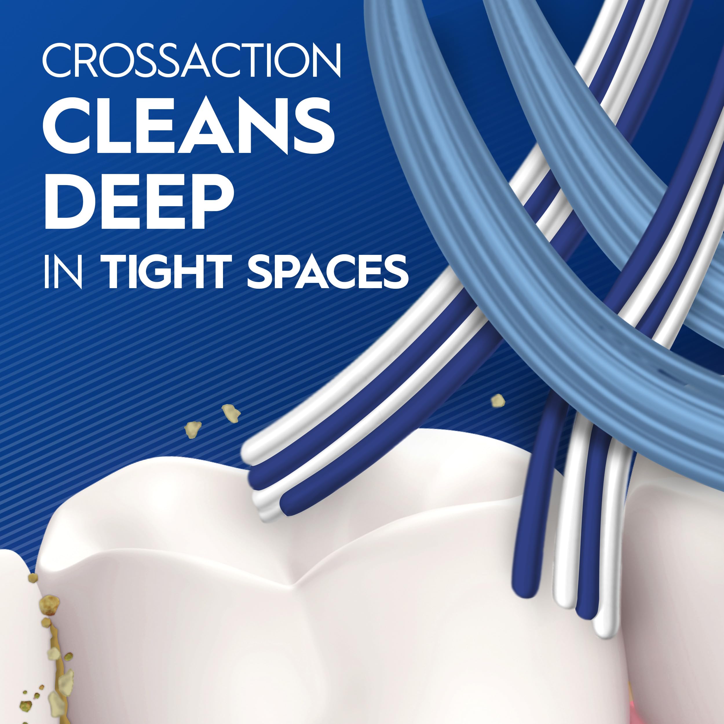 Oral-B Pro Clean CrossAction toothbrush soft bristles for sensitive gums.