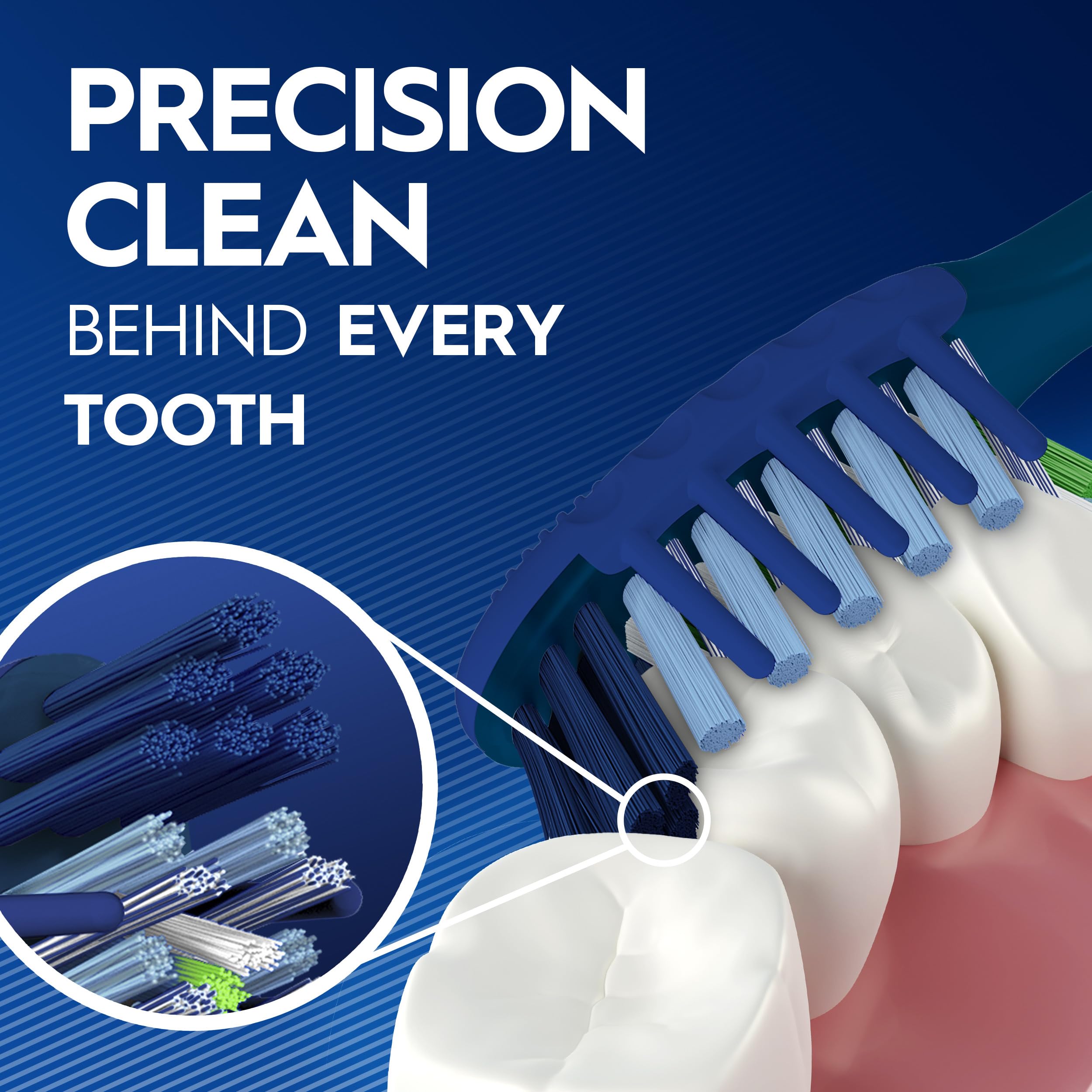 Oral-B Pro Clean CrossAction toothbrush tongue cleaner helps reduce odor.
