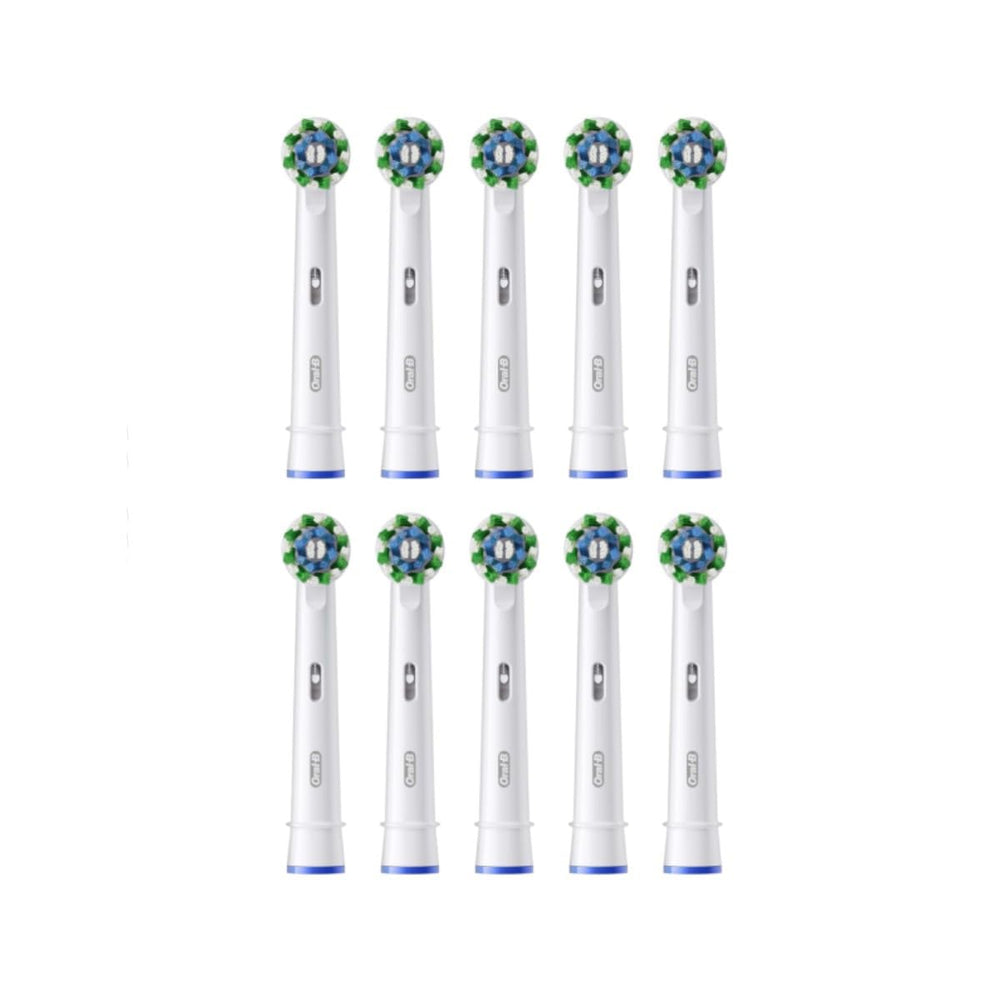 Oral-B Pro Cross Action head’s 16° angled bristles adapt to every tooth for thorough cleaning.