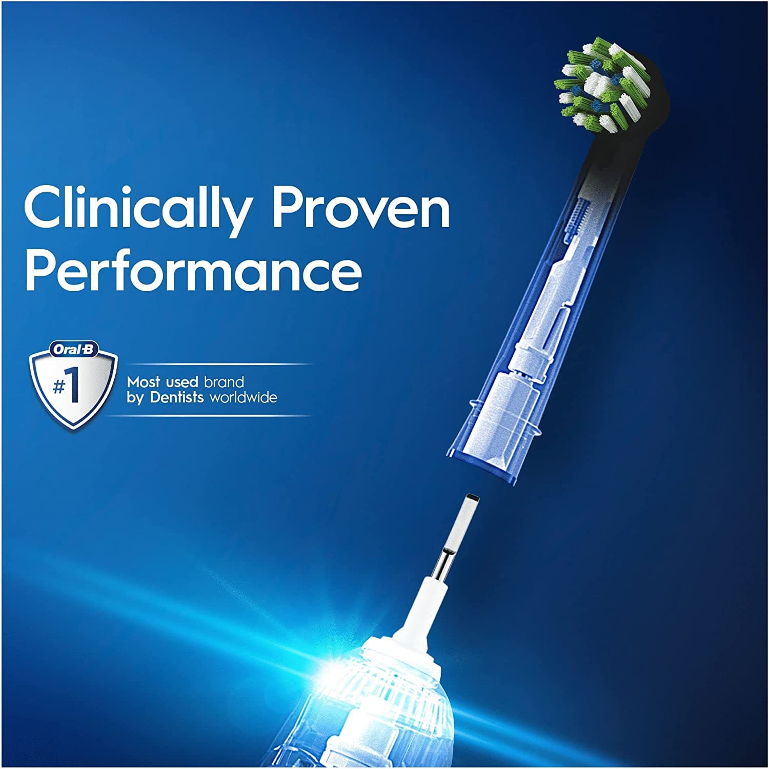 Oral-B CrossAction heads in use for everyday oral care.
