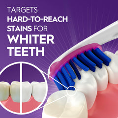 Oral-B Pro-Flex stain eraser head shows flexible design for thorough cleaning.
